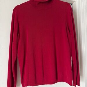Chico's Bright Red Turtleneck Sweater